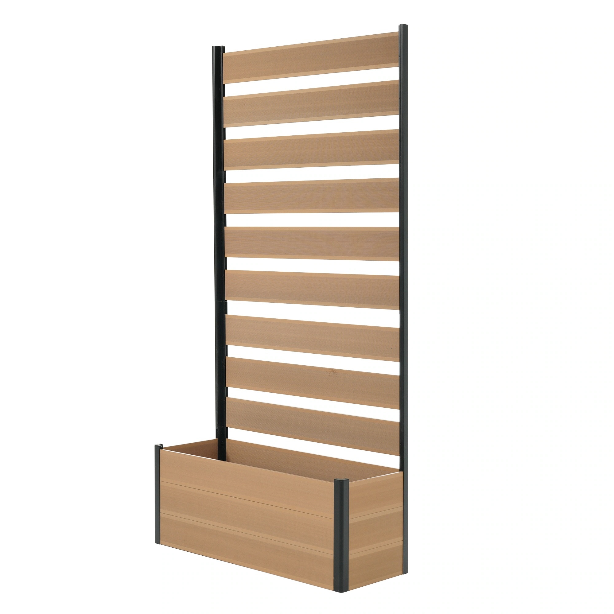 1905【ナチュラル 90×180cm】ウッドフェンス 目隠し フェンス ウッド 木製 人工木 ボーダーフェンス プランターフェンス ラティス ハイタイプ 180 ガーデンフェンス ガーデン ラティス