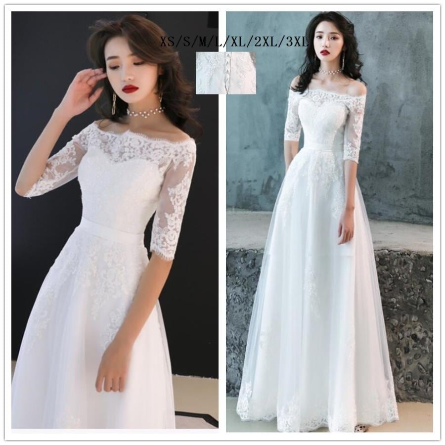 オフショルダー 袖あり ウエディングドレス ロングドレス パーディードレス 30代40代 ステージ衣装 オペラ声楽 成人式 花嫁 忘年会 結婚式 ピアノ 大きいサイズ-538 6,363円