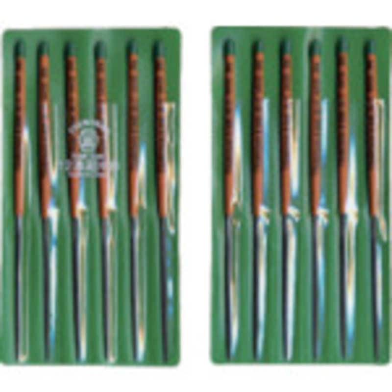 ツボサン　組ヤスリ 12本組 角 中目　KA01202