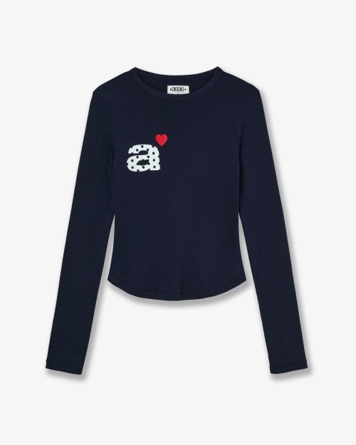 【AEAE】 DOT SMALL LETTER L/S [NAVY] 正規品