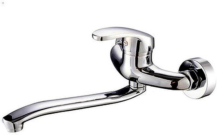 キッチン用 壁付 シングルレバー 混合水栓 スポウト長さ 250mm 台所 流し台 水道 蛇口 SK100(スポウト250mm)