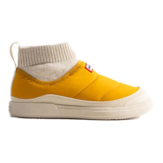 在庫処分特価 HUNTER(ハンター) 2024 FW レディース イン／アウト PUFFER KNIT BOOT パファーニットブーツ 国内正規商品 WFS2265REN-OSCオーカーS×Cクリー