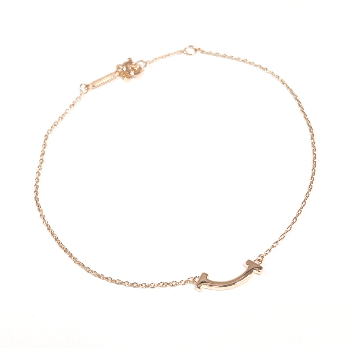 Tスマイル ミニ ブレスレット ピンクゴールド K18ピンクゴールド レディース