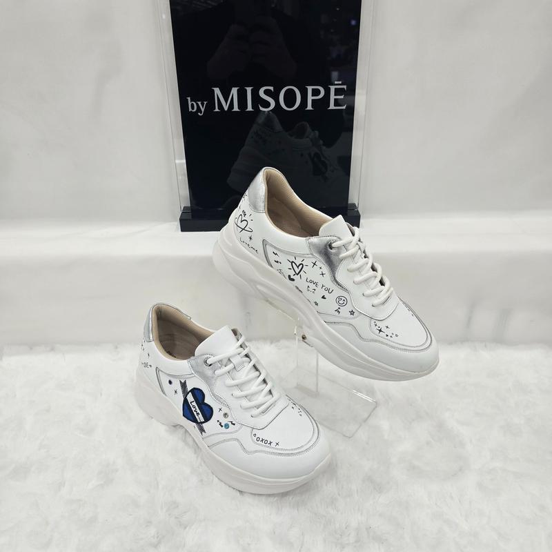 By 女性 シンプル グラフィック スニーカー 112HT430SZ001 WHITE 3 JJ