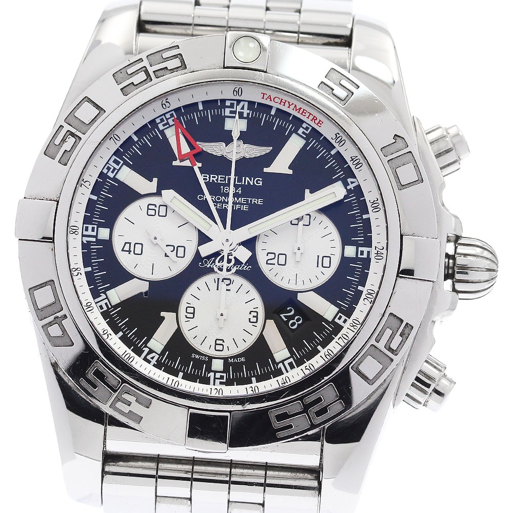 訳あり ブライトリング BREITLING AB0410 クロノマット GMT デイト 自動巻き メンズ _939537【中古】