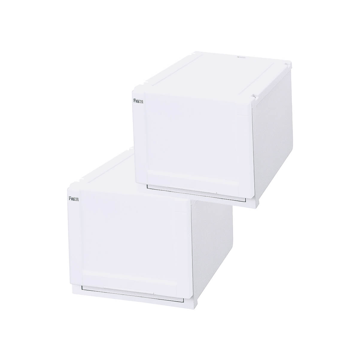 天馬 3530-2P/WH(UNIT55) 【2個セット】フィッツユニットケース（3530×2個セット・ホワイト） 35302PWHUNIT55