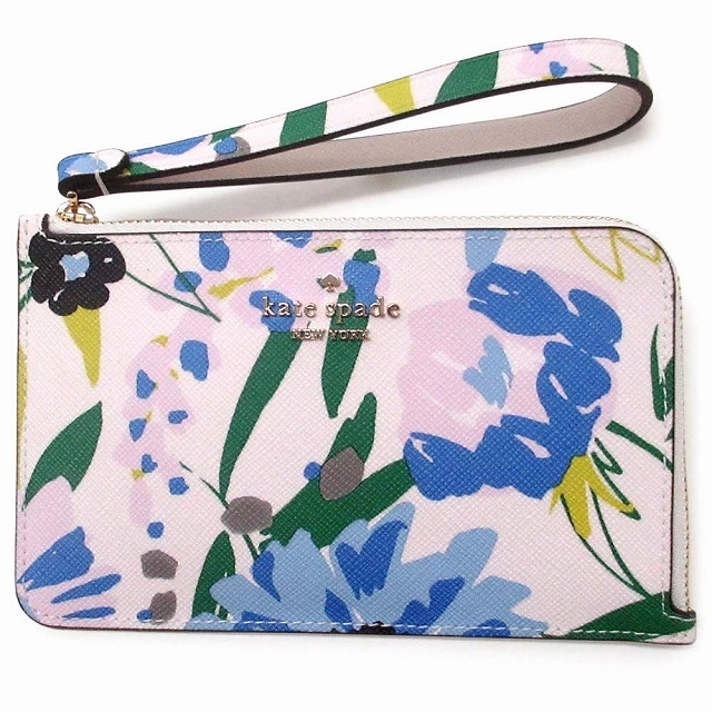 Kate spade ケイトスペード アウトレット ポーチ ルーシー フェスティバル フローラル プリンテッド スモール Lジップ リスレット 花柄 KK935 250