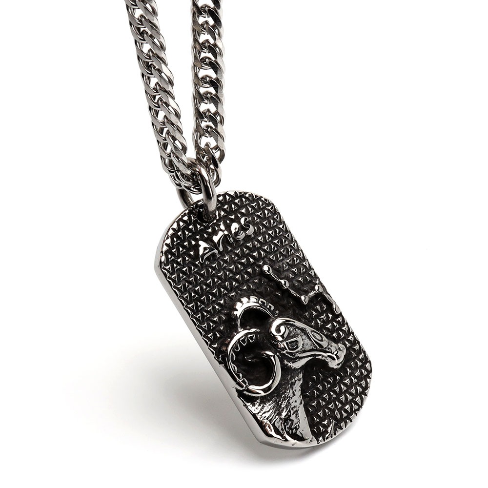 ステンレス製 12星座ネックレス [n939-black-n348-s-5mm]