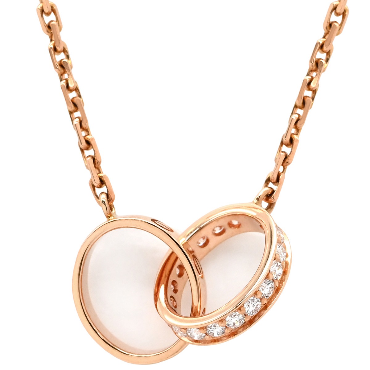 カルティエ Cartier ネックレス Love ネックレス セミパヴェ K18PG ダイヤモンド ピンクゴールド 18金 750PG PG ベビーラブ B7013900 【箱】【中古】