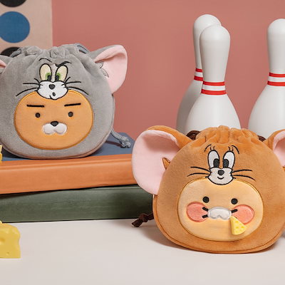 カカオフレンズ　トムとジェリー　コラボ　ポーチ　新品未使用タグ付き Qoo10] カカオフレンズ トムとジェリー X Ryan / Cho : バッグ・雑貨
