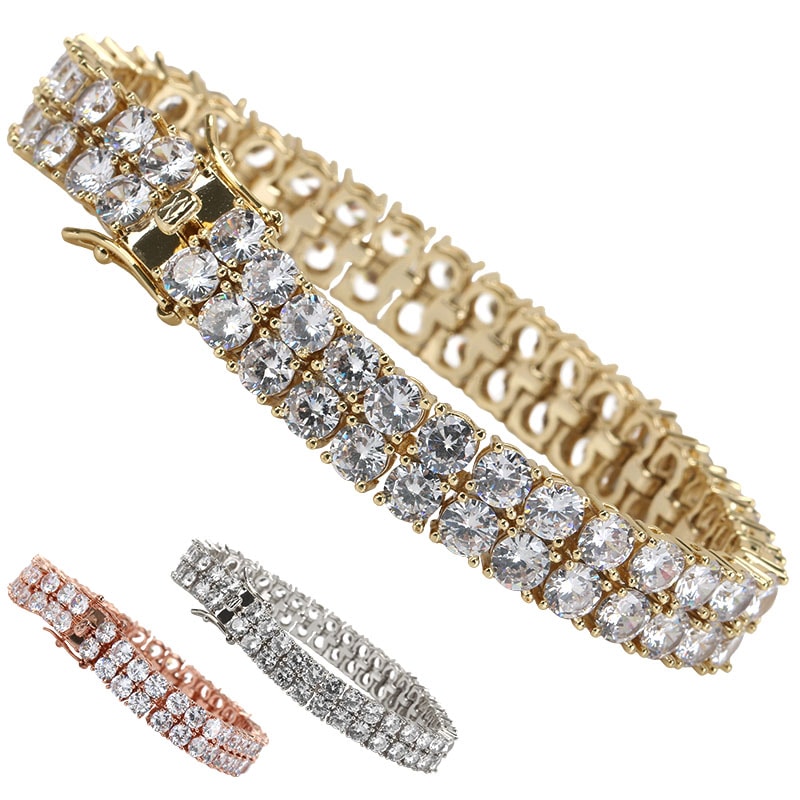 パヴェ テニスチェーンブレスレット18K [b271]