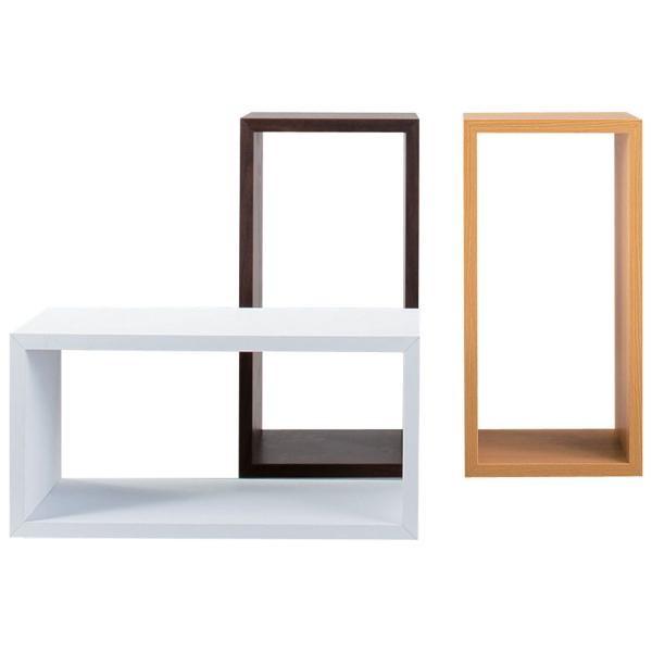 本棚 幅50 高さ27 オープンラック おしゃれ 木製 組み合わせ ラック 棚 収納 パズルラック 軽量 完成品 コンパクト 省スペース シンプル 北欧 白 ID012 4,285円