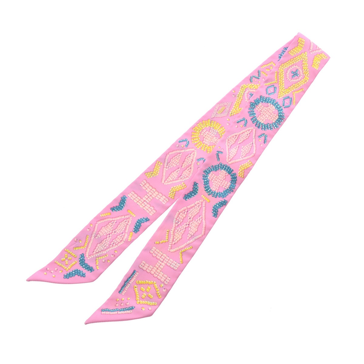 ツイリー KELLY EN PERLES ピンク レディース シルク100％ スカーフ ABランク 中古 銀蔵