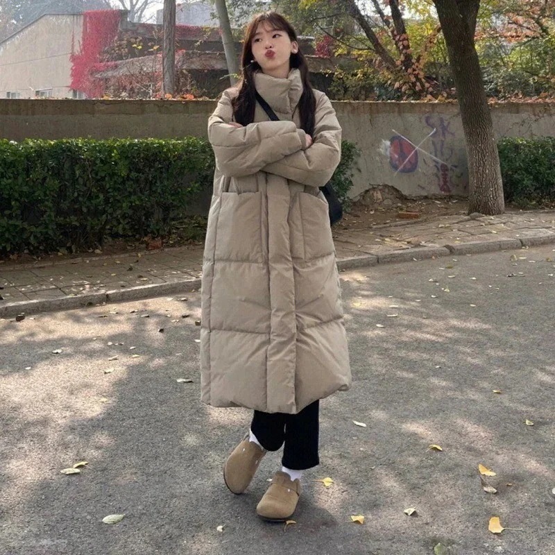 2024秋冬服 トレンチコート 韓国ファッション ラシャ ウォーム コート セミロング 無地 トップスアウター ジャケット+