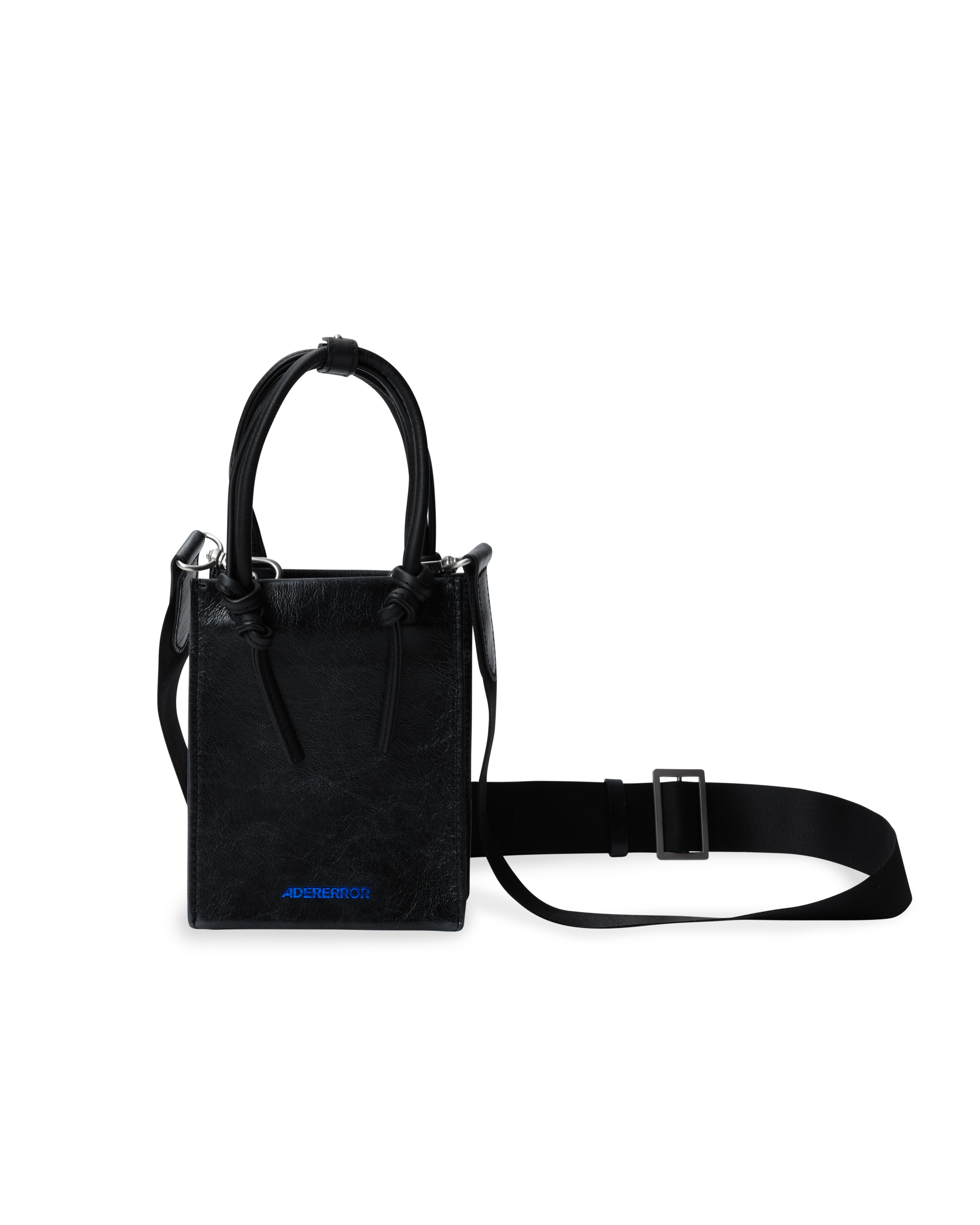 【ADERERROR】SMALL CRACKED SHOPPER BAG : NOIR