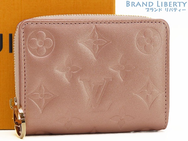 未使用ルイヴィトンモノグラムエンボスポルトフォイユルー二つ折り財布コンパクト財布ローズゴールドラムレザーM81996