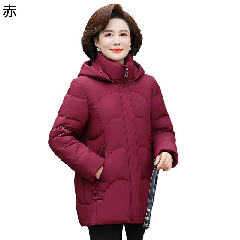 レディースアウタージャケット ジャケット レディース コットン入れ フード付き 綿 長袖 綿服 アウター コート 厚手 防雨 やわらか 耐洗 婦人 シニアアウター 秋 冬 高齢者 老人 50-70代