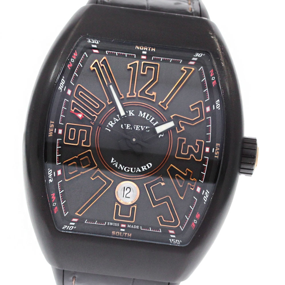 フランクミュラー FRANCK MULLER V45SCDT TT NR BR 5N ヴァンガード デイト 自動巻き メンズ 箱・保証書付き_881656【中古】 269,190円
