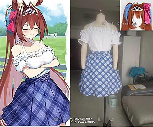 ウマ娘 プリティーダービー シーズン2 ダイワ スカーレット コスプレ衣装 + 髪飾り風