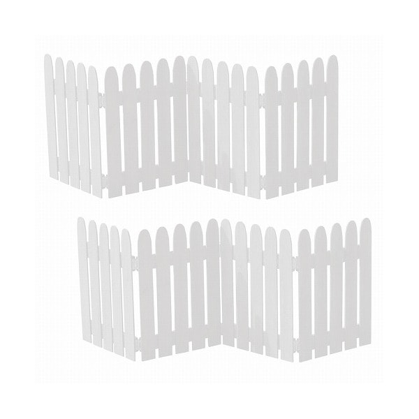 住まいスタイル 折り畳めるウッドミニフェンス 2枚組 ホワイト WF-120F-2P-WHT メーカー直送