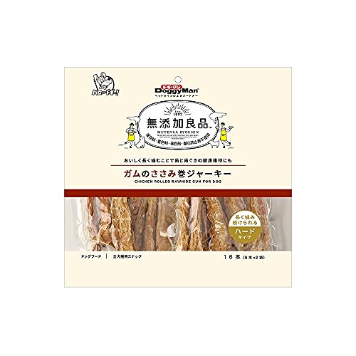 ドギーマンハヤシ 【セット販売】無添加良品 ガムのササミ巻ジャーキー 16本×3コ