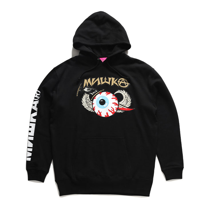 MISHKA パーカー ブランド スケボー フーディ 長袖 スウェット メンズ 春秋冬用 黒 大きいサイズ トップス 袖ロゴ KEEPWATCH キープウォッチ