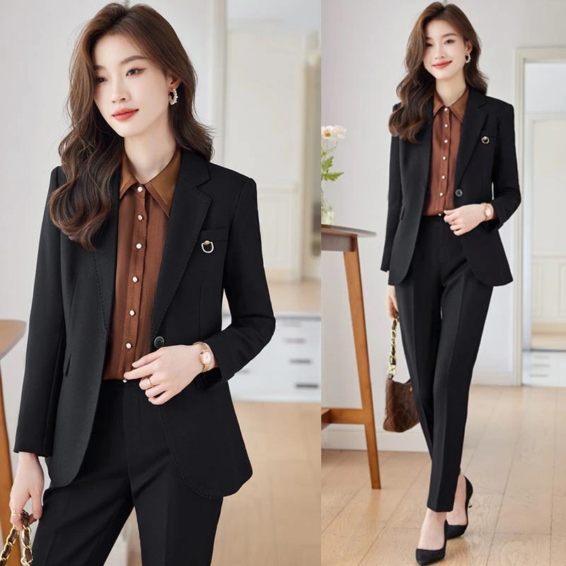 全3色 スーツ レディース ブラック パンツスーツ ブラウン ワインレッド オシャレ カジュアル スーツ 2点セット 通勤 OL オフィススーツ セレモニースーツ 入園式 卒園式 30代 4