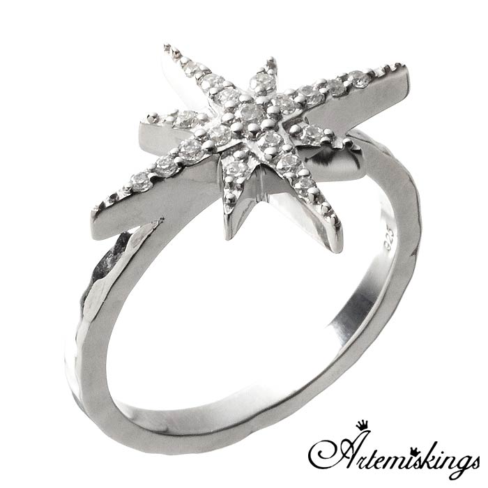 アルテミスキングス ARTEMIS KINGS ノーススター シルバー リング 指輪 915号 キュービックジルコニア 星 ギフト プレゼント シルバー アクセサリー アクセ AKR0046