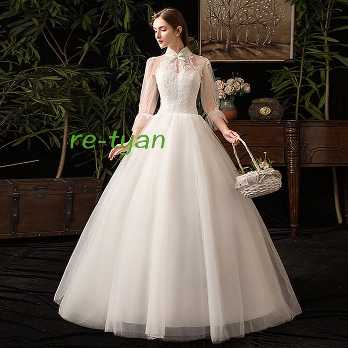 ウェディングドレス プリンセスライン 二次会ドレス 花嫁 フォーマル 編み上げタイプ 白オシャレ 高級感妊婦ドレス 前撮り フォトウエディング 20代 30代 40代