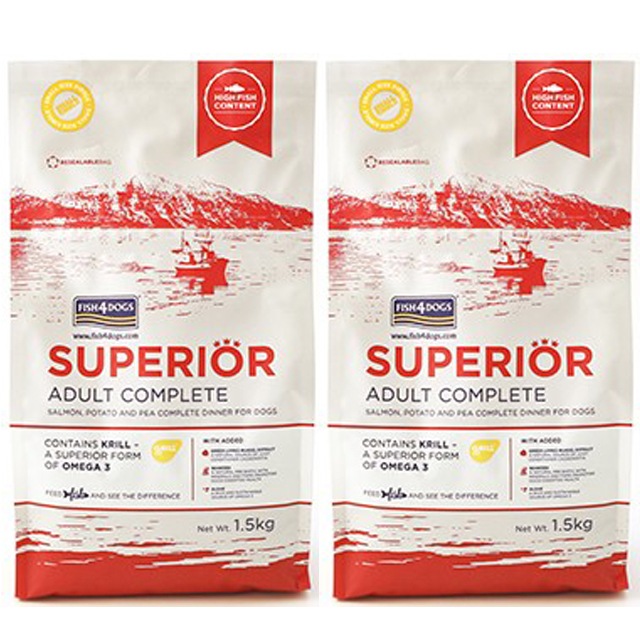 フィッシュ4 ドッグ スーペリア アダルト 3kg（1.5kg2）