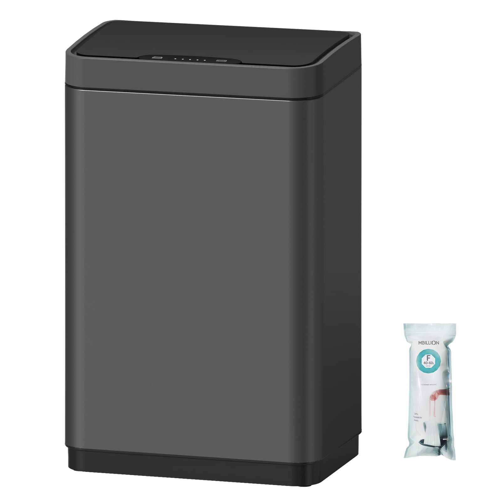 Mbillion ゴミ箱 自動開閉 50 リットル 自動ゴミ箱 自動開閉式 ゴミ箱 自動 ダストボックス センサー付き フタ付き ごみばこ ニオイ漏れにくい オシャレ ゴミ袋見えない フタが手に当たら