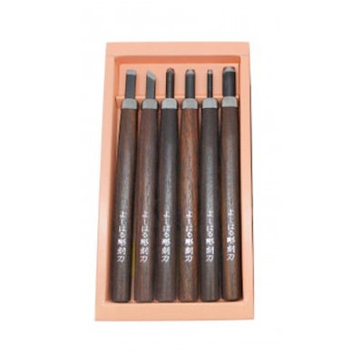 他サイト： よしはる彫刻刀 紙箱入 6本組 H-6の商品画像