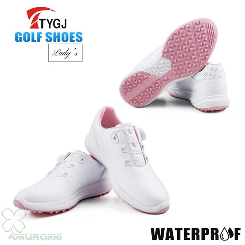 ゴルフ ゴルフシューズ 夏用 快適 通気 ダイヤル式 ソフトスパイク レディース スパイクシューズ スニーカー 靴 女子 防水 人工皮革2506gfshoe22