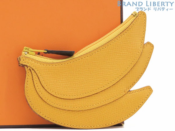 レア未使用エルメスヴィンテージトゥッティフルッティフルーツコインケースバナナコインパースイエロー黄色クシュベルZ