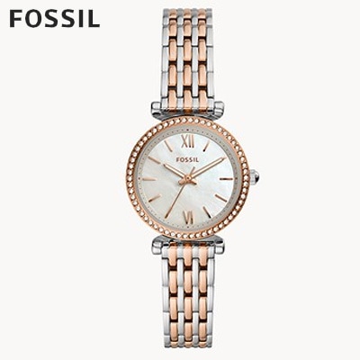 フォッシル FOSSIL 腕時計 CARLIE MINI 三針 ツートーン ステンレススチールウォッチ ES4649 レディース 正規品