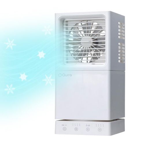 いつもミスト 冷風扇 強力 冷風扇風機 冷却 上部給水 静音 節電 自動首振り 上下調整 1台2役 スイング 小型 デスク ポータブル 風量調整 送風 加湿 除菌 省エネ 車 USB 寝室 3R-TC