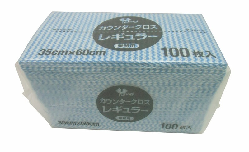 （まとめ買い）やなぎプロダクツ KT-025 カウンタークロス 袋入り レギュラー ブルー 100枚入 [x3]