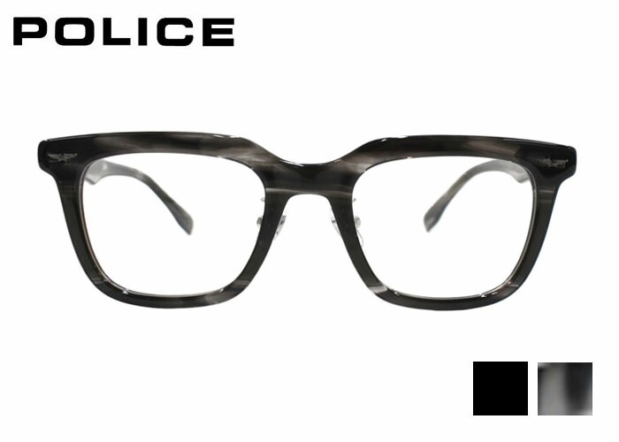ポリス POLICE vplv75j フルリム スクエア アセテート メンズ レディース めがね メガネ 眼鏡 49サイズ