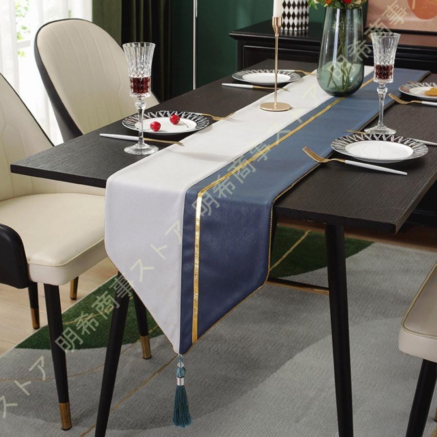 テーブルランナー タッセル付き 無地 華奢 花模様 テーブルクロス 撥水 モダン おしゃれ テーブルセンター クロス 田園風 綿麻製 北欧 シンプル 水洗い 防塵