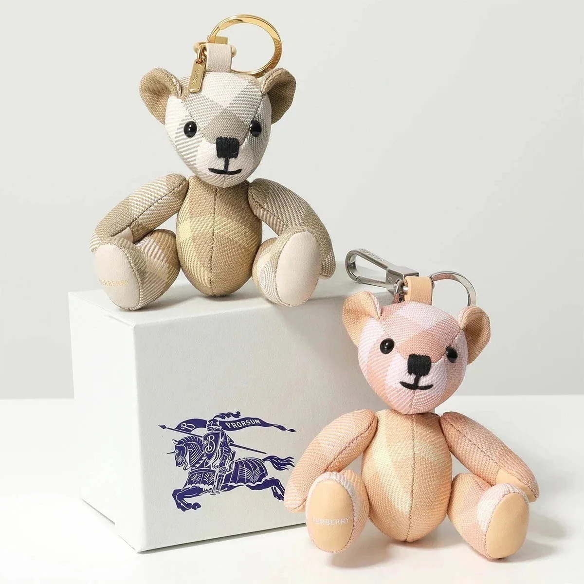 BURBERRY バーバリー バッグチャーム LS THOMAS CHARM RY7 レディース トーマスベア キーホルダー テディベア バーバリーチェック カ 【mega】