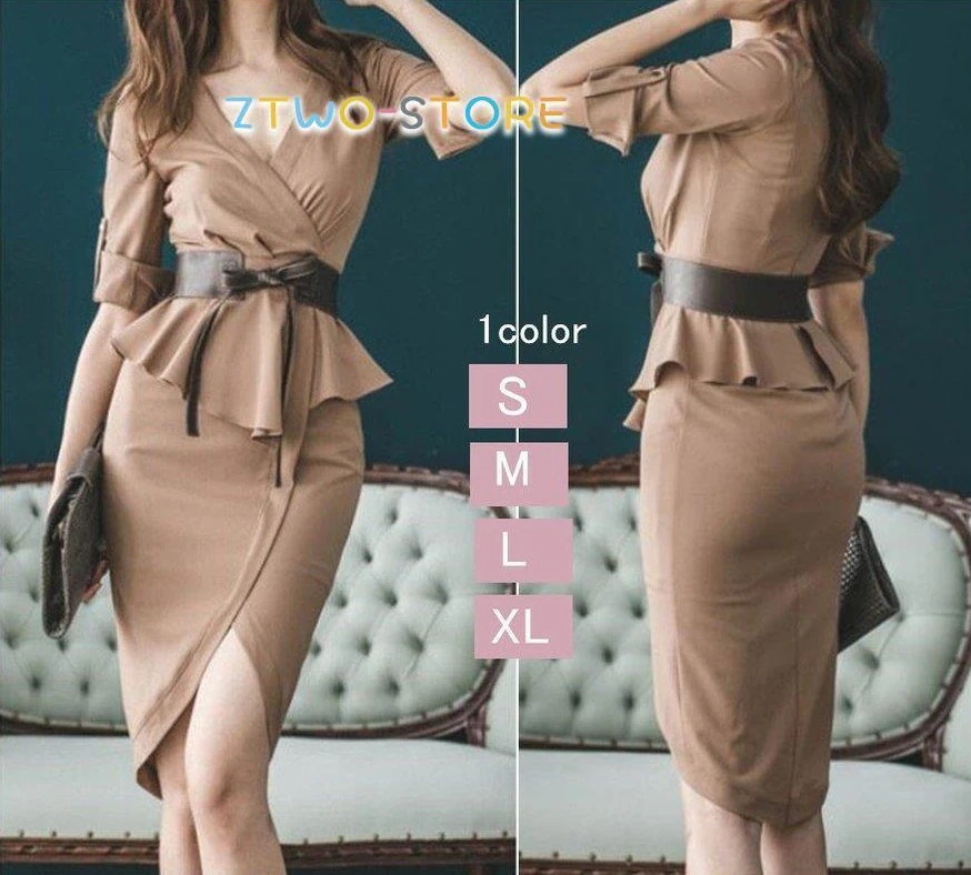 レディース パーディードレス 膝下丈ワンピース ミモレドレス ナイトドレス きれいめ おしゃれ 入園式 卒業式 セレモニー 通勤 OL 結婚式 30代40代