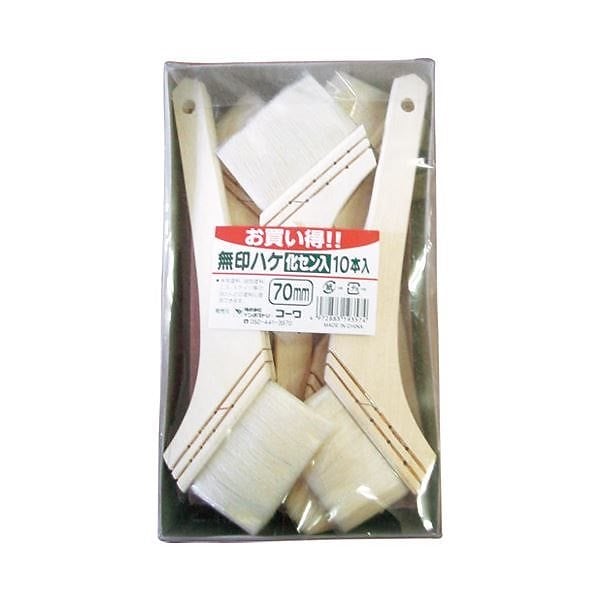 （まとめ） インダストリーコーワ 10本組無印ハケ 70mm[x5セット]