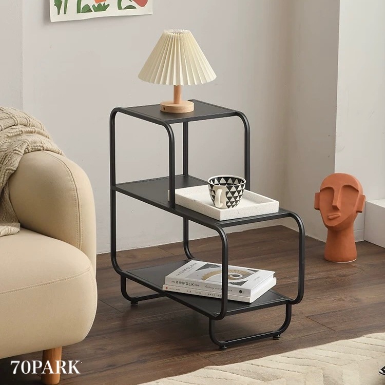 アイアン フレーム 三段 収納 ラック 全2色 サイドテーブル テーブル おしゃれ 韓国インテリア 韓国雑貨 韓国っぽ インテリア雑貨 韓国 70PARK