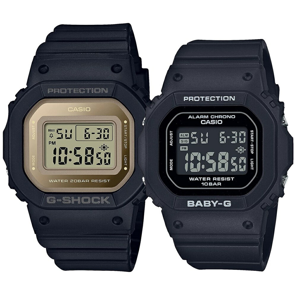 ペアウォッチ Gショック ベビーG 定番スクエアモデル ペアコーデ 恋人 夫婦 友達 小型 薄型 ミドルサイズ ファッション カジュアル スタイリング メンズ レディース 腕時計