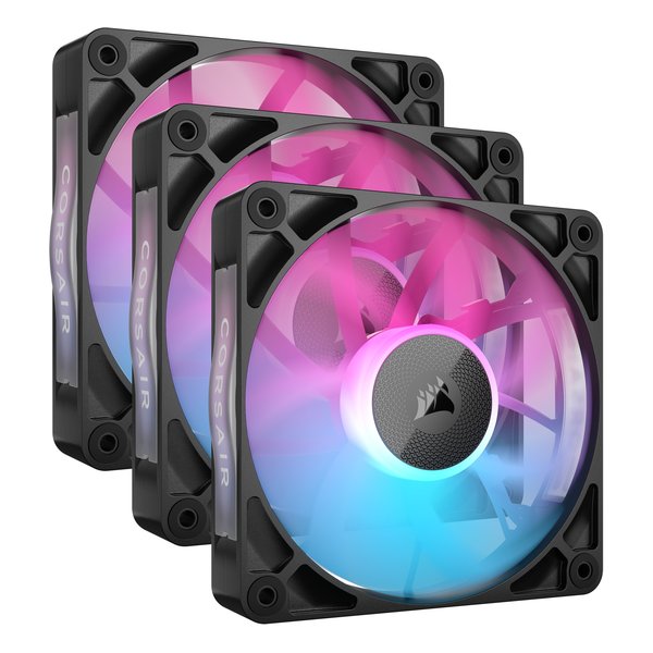 PCケースファン iCUE LINK RX120 RGB120mm PWM Fans スターターキット 3個入 ブラック CO-9051018-WW