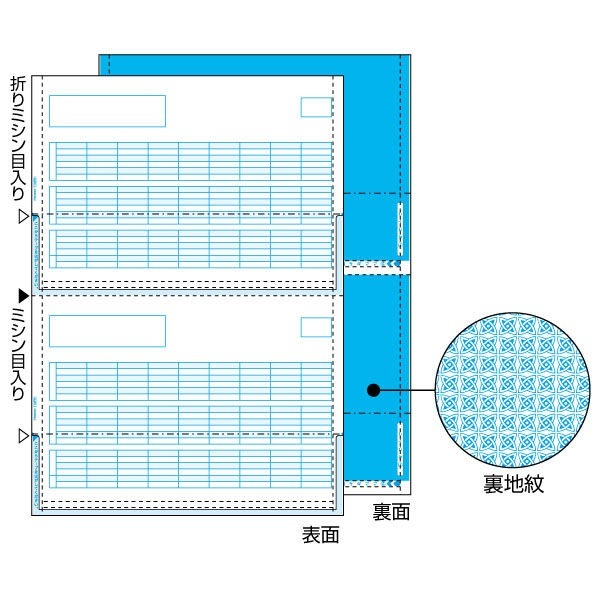 （まとめ買い）プリンタ帳票 給与明細書 密封式 A4タテ 2面 ちょこっと帳票 100枚 OP1172TN [x3]