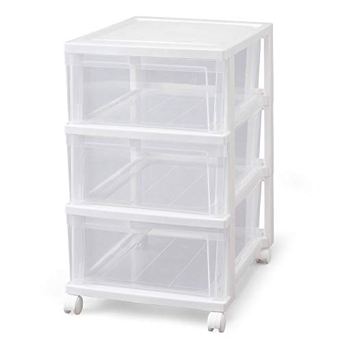 アイリスオーヤマ クローゼットチェスト ホワイト/クリア 衣類ケース タンス 収納 プラスチック チェスト 3