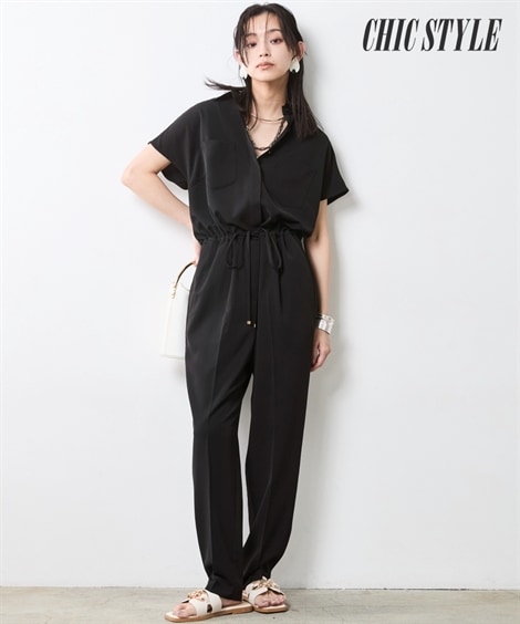 サロペット フレンチスリーブオールインワン 大きいサイズ有 シックスタイル 11,926円