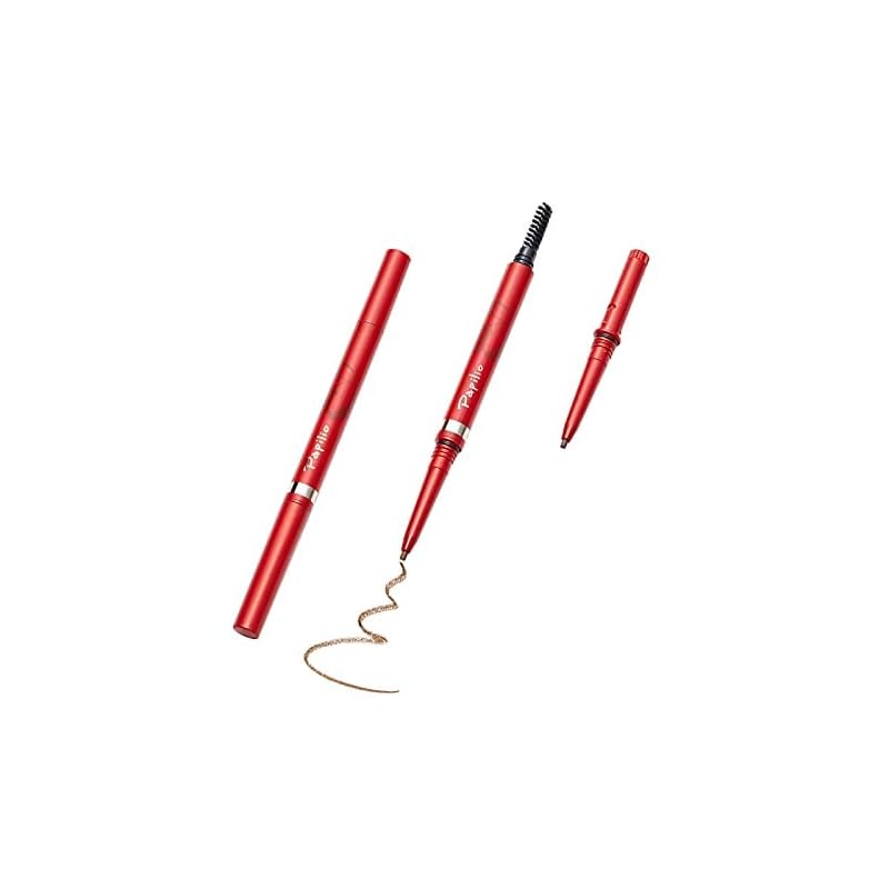 パピリオ(Papilio) ステイブロウG 本体+リフィル1本セット (ライトブラウン)【自然な仕上がり アイブロウ 眉ペン 落ちにくい 眉毛】