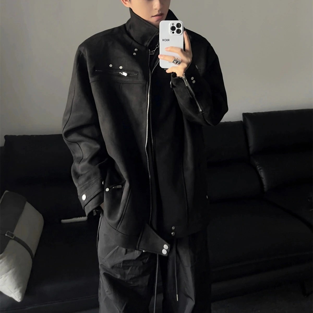 【急速出荷!】人气新作ボタンジップジャケットのソリッドカラーの行の秋のカジュアルな汎用性の高いジャケットジャケット